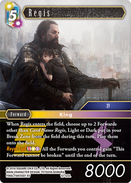 (122) Final Fantasy TCG Opus XII: Crystal Awakening Single: Regis (12-122) Holo Legend