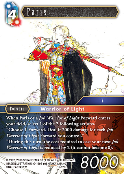 (128) Final Fantasy TCG Opus XII: Crystal Awakening Single: Faris (12-128) Holo Legend