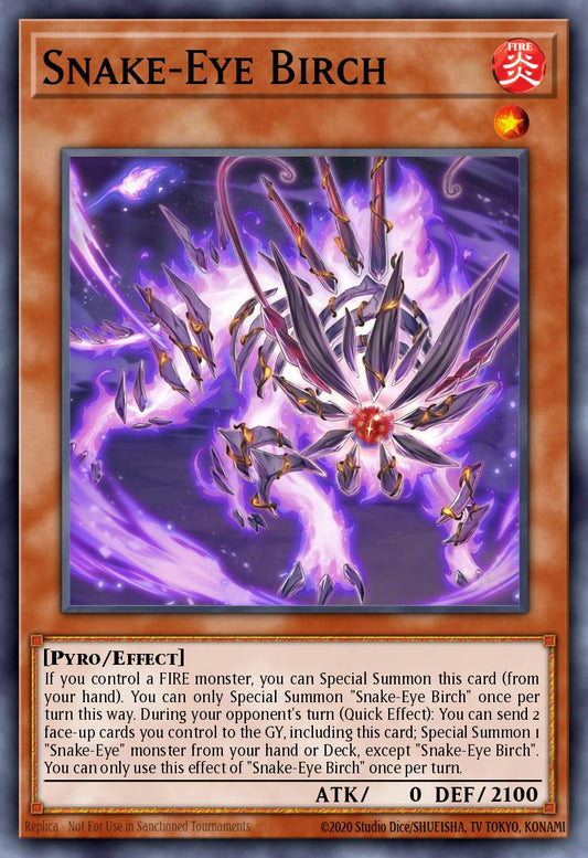 (112) YuGiOh TCG MP24: 25th Anniversary Tin: Dueling Mirrors Single: Snake-Eye Birch  Secret Rare