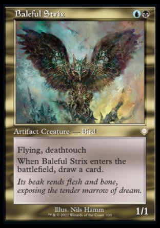 (120) Magic The Gathering Commander: The Brothers' War Single: Baleful Strix  Rare