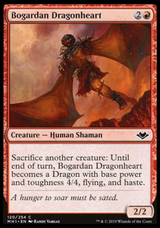 (120/254) Magic The Gathering Modern Horizons Single: Bogardan Dragonheart  Common