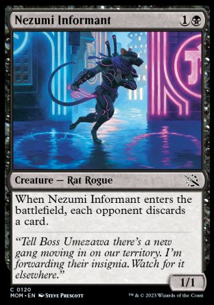 (120) Magic The Gathering March of the Machine Single: Nezumi Informant  Common