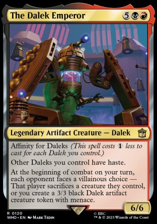 (120) Magic The Gathering Universes Beyond: Doctor Who Single: The Dalek Emperor Holo Rare