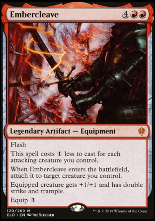 (120/269) Magic The Gathering Throne of Eldraine Single: Embercleave Holo Mythic