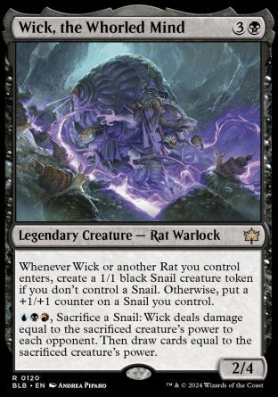 (120) Magic The Gathering Bloomburrow Single: Wick, the Whorled Mind Holo Rare