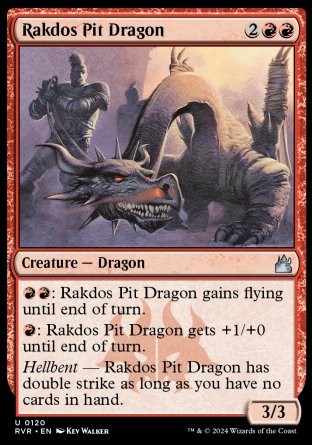 (120) Magic The Gathering Ravnica Remastered Single: Rakdos Pit Dragon  Uncommon