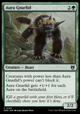 (120) Magic The Gathering Commander: Wilds of Eldraine Single: Aura Gnarlid  Common