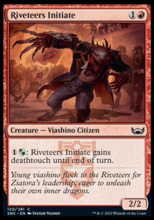 (120) Magic The Gathering Streets of New Capenna Single: Riveteers Initiate Holo Common