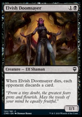 (120/361) Magic The Gathering Commander Legends Single: Elvish Doomsayer Holo Common