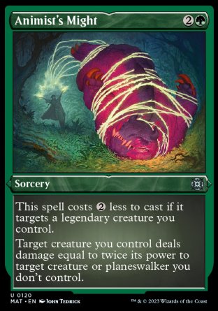 (120) Magic The Gathering March of the Machine: The Aftermath: Extras Single: Animist's Might (V.2) Holo Uncommon