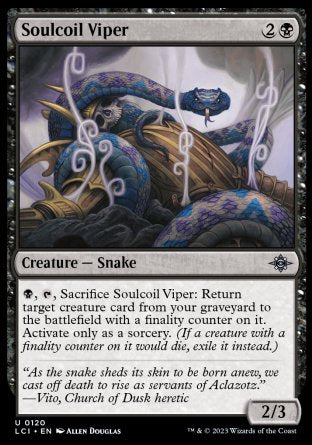 (120) Magic The Gathering The Lost Caverns of Ixalan Single: Soulcoil Viper Holo Uncommon