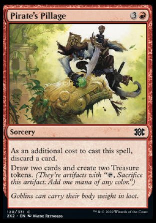 (120) Magic The Gathering Double Masters 2022 Single: Pirate's Pillage  Common