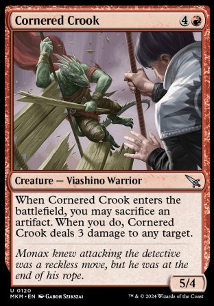 (120) Magic The Gathering Murders at Karlov Manor Single: Cornered Crook Holo Uncommon