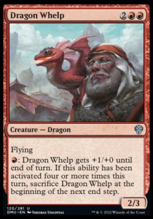 (120) Magic The Gathering Dominaria United Single: Dragon Whelp  Uncommon