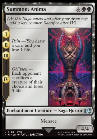(120) Magic The Gathering Magic: The Gathering - FINAL FANTASY Single: Summon: Anima Holo Uncommon