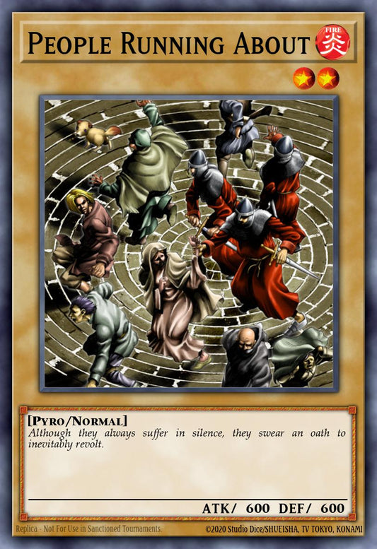(001) YuGiOh TCG MFC: Magician's Force Single: People Running About  Common
