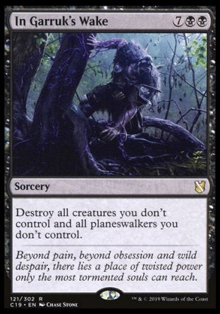 (121) Magic The Gathering Commander 2019 Single: In Garruk's Wake  Rare