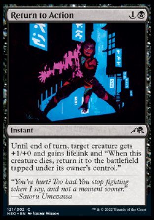 (121) Magic The Gathering Kamigawa: Neon Dynasty Single: Return to Action  Common