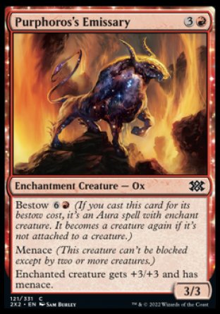 (121) Magic The Gathering Double Masters 2022 Single: Purphoros's Emissary  Common