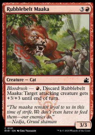 (121) Magic The Gathering Ravnica Remastered Single: Rubblebelt Maaka  Common