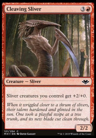 (121/254) Magic The Gathering Modern Horizons Single: Cleaving Sliver  Common