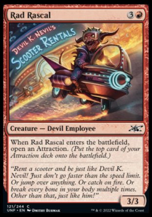 (121) Magic The Gathering Unfinity Single: Rad Rascal  Common