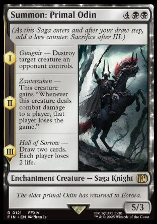(121) Magic The Gathering Magic: The Gathering - FINAL FANTASY Single: Summon: Primal Odin  Rare