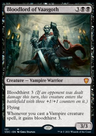 (121) Magic The Gathering Commander: Innistrad: Crimson Vow Single: Bloodlord of Vaasgoth  Mythic