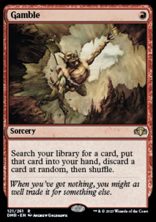 (121) Magic The Gathering Dominaria Remastered Single: Gamble  Rare