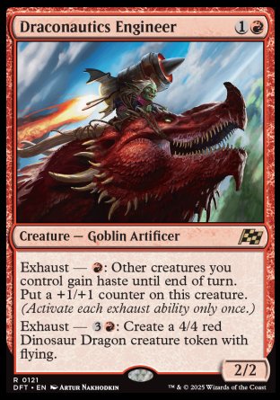 (121) Magic The Gathering Aetherdrift Single: Draconautics Engineer  Rare
