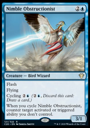 (121/322) Magic The Gathering Commander: Ikoria Single: Nimble Obstructionist  Rare