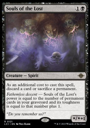 (121) Magic The Gathering The Lost Caverns of Ixalan Single: Souls of the Lost  Rare