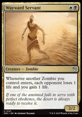 (121) Magic The Gathering Commander: Aetherdrift Single: Wayward Servant  Uncommon