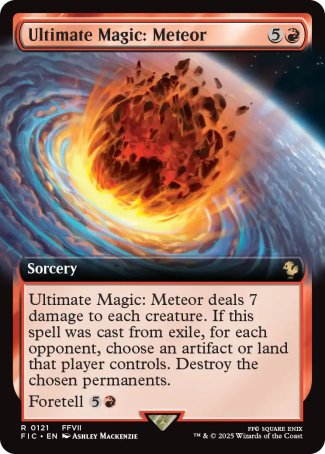 (121) Magic The Gathering Commander: Magic: The Gathering - FINAL FANTASY: Extras Single: Ultimate Magic: Meteor  Rare