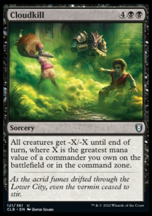 (121) Magic The Gathering Commander Legends: Battle for Baldur's Gate Single: Cloudkill  Uncommon