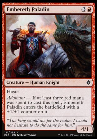 (121/269) Magic The Gathering Throne of Eldraine Single: Embereth Paladin  Common