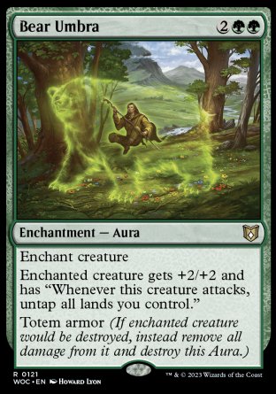 (121) Magic The Gathering Commander: Wilds of Eldraine Single: Bear Umbra  Rare