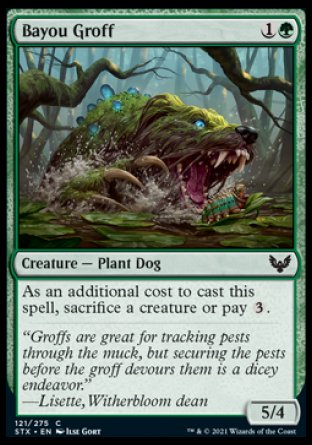 (121) Magic The Gathering Strixhaven: School of Mages Single: Bayou Groff Holo Common