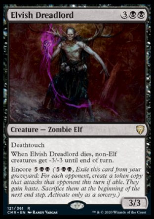 (121/361) Magic The Gathering Commander Legends Single: Elvish Dreadlord Holo Rare