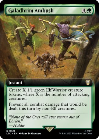 (121) Magic The Gathering Commander: The Lord of the Rings: Tales of Middle-earth: Extras Single: Galadhrim Ambush  Rare