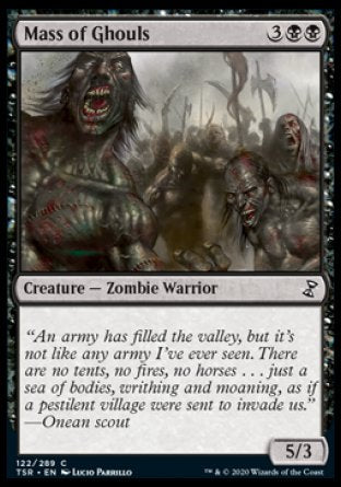 (122/289) Magic The Gathering Time Spiral Remastered Single: Mass of Ghouls Holo Common