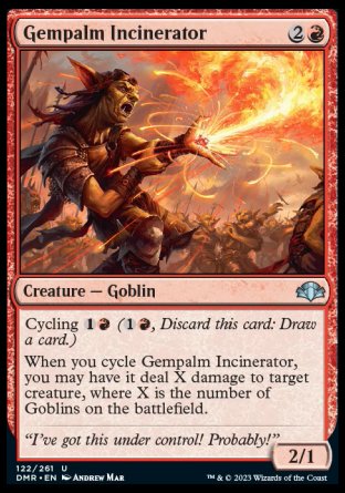 (122) Magic The Gathering Dominaria Remastered Single: Gempalm Incinerator Holo Uncommon