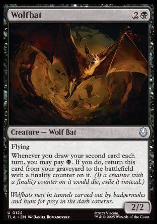 (122) Magic The Gathering Magic: The Gathering | Avatar: The Last Airbender Single: Wolfbat Holo Uncommon