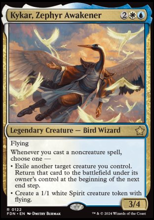 (122) Magic The Gathering Magic: The Gathering Foundations Single: Kykar, Zephyr Awakener  Rare