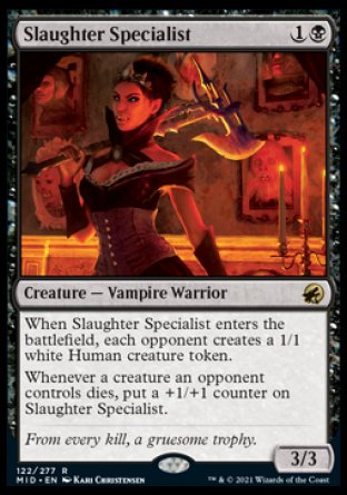 (122) Magic The Gathering Innistrad: Midnight Hunt Single: Slaughter Specialist  Rare