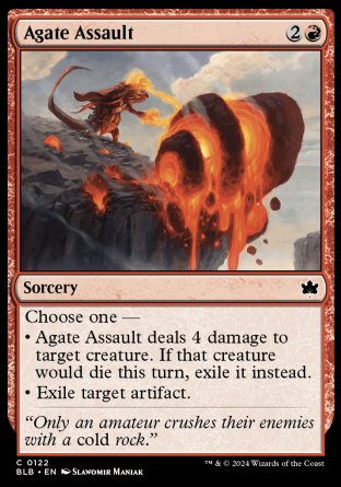 (122) Magic The Gathering Bloomburrow Single: Agate Assault Holo Common