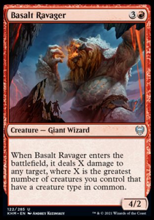 (122/285) Magic The Gathering Kaldheim Single: Basalt Ravager  Uncommon
