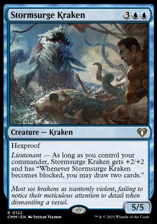 (122) Magic The Gathering Commander Masters Single: Stormsurge Kraken Holo Rare