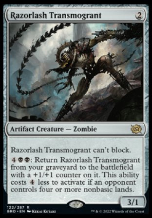 (122) Magic The Gathering The Brothers' War Single: Razorlash Transmogrant  Rare