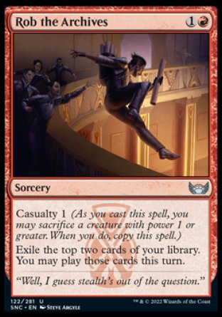 (122) Magic The Gathering Streets of New Capenna Single: Rob the Archives  Uncommon